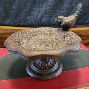 Decorative Brown Bird Bath Accent